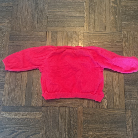 Jacadi Pink cardigan sweater with ruffle details. Like new - Picture 3 of 4
